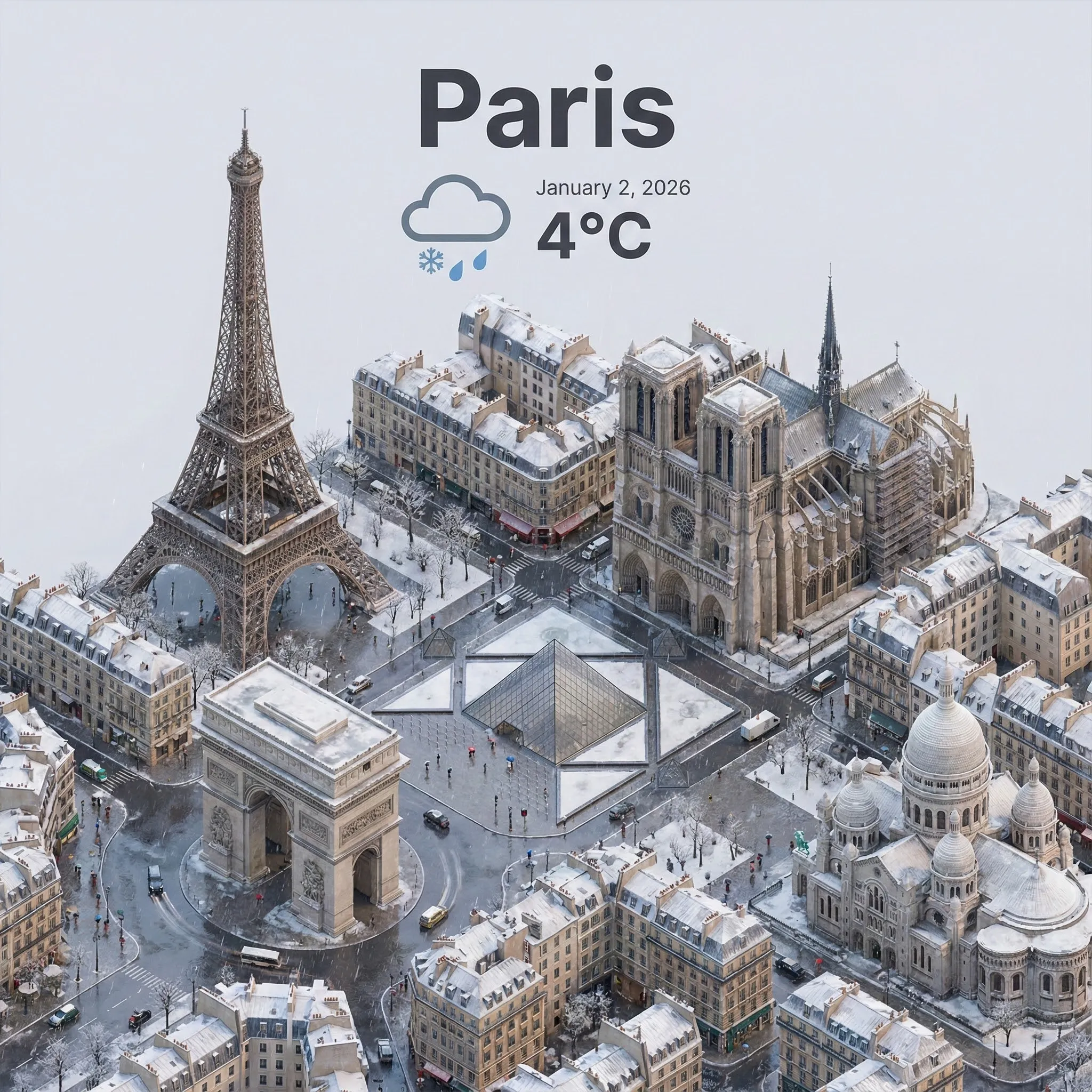 Present a clear, 45° top-down isometric miniature 3D cartoon scene of [CITY], featuring its most iconic landmarks and a…