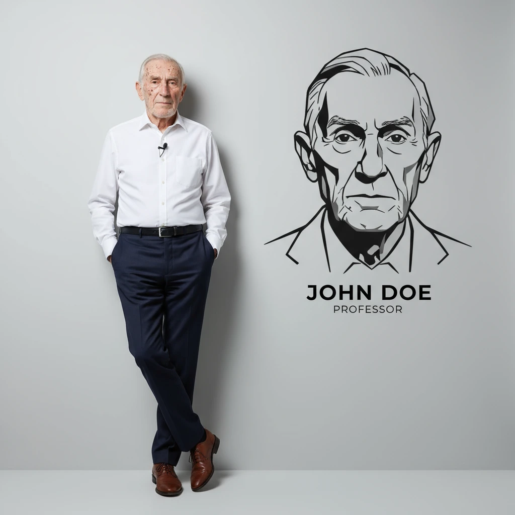 “Ultra-realistic 8K full body portrait of [PERSON’S FULL NAME], wearing a clean and pressed white social shirt with fol…
