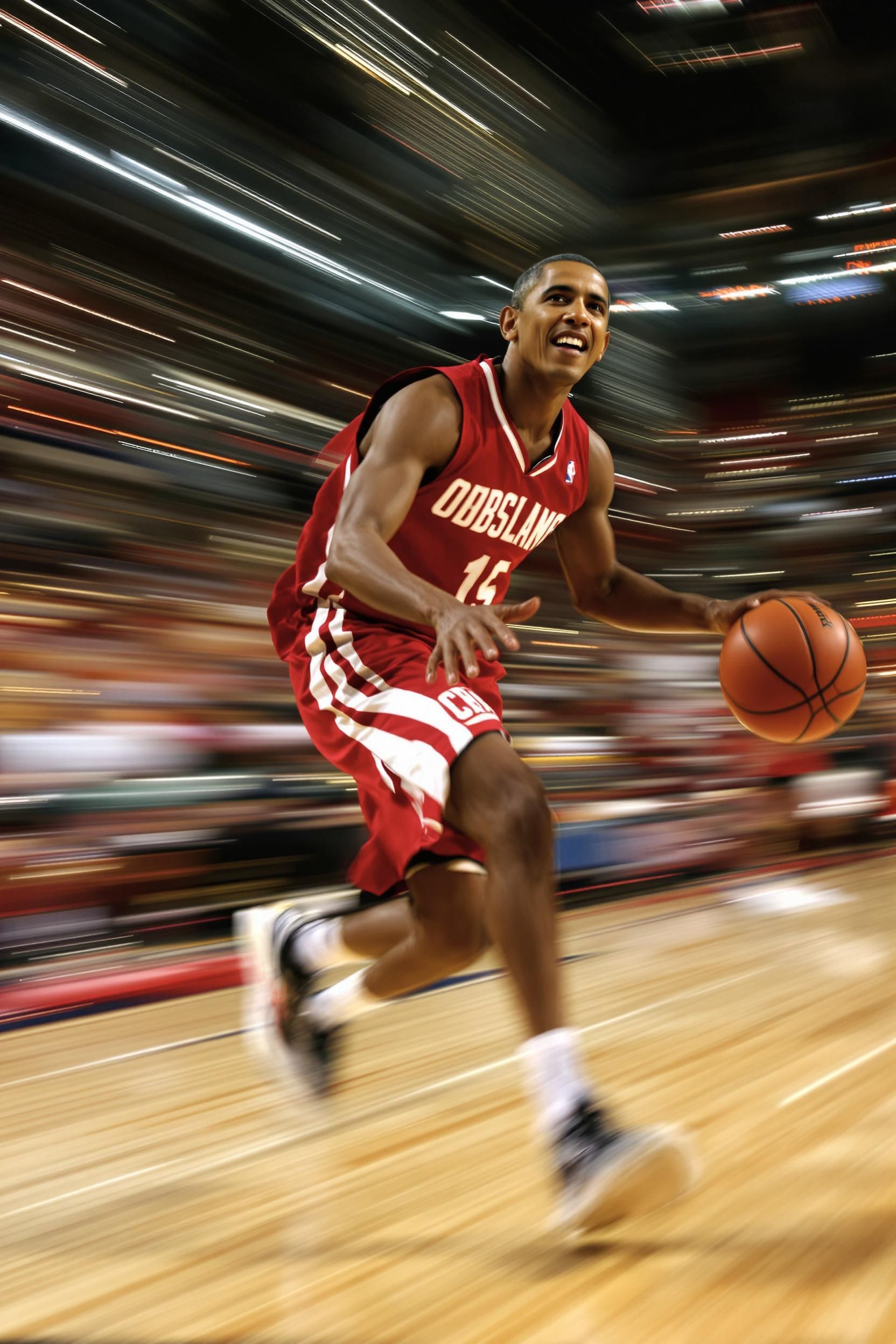 barack obama hoopin, NBA action sports photo
