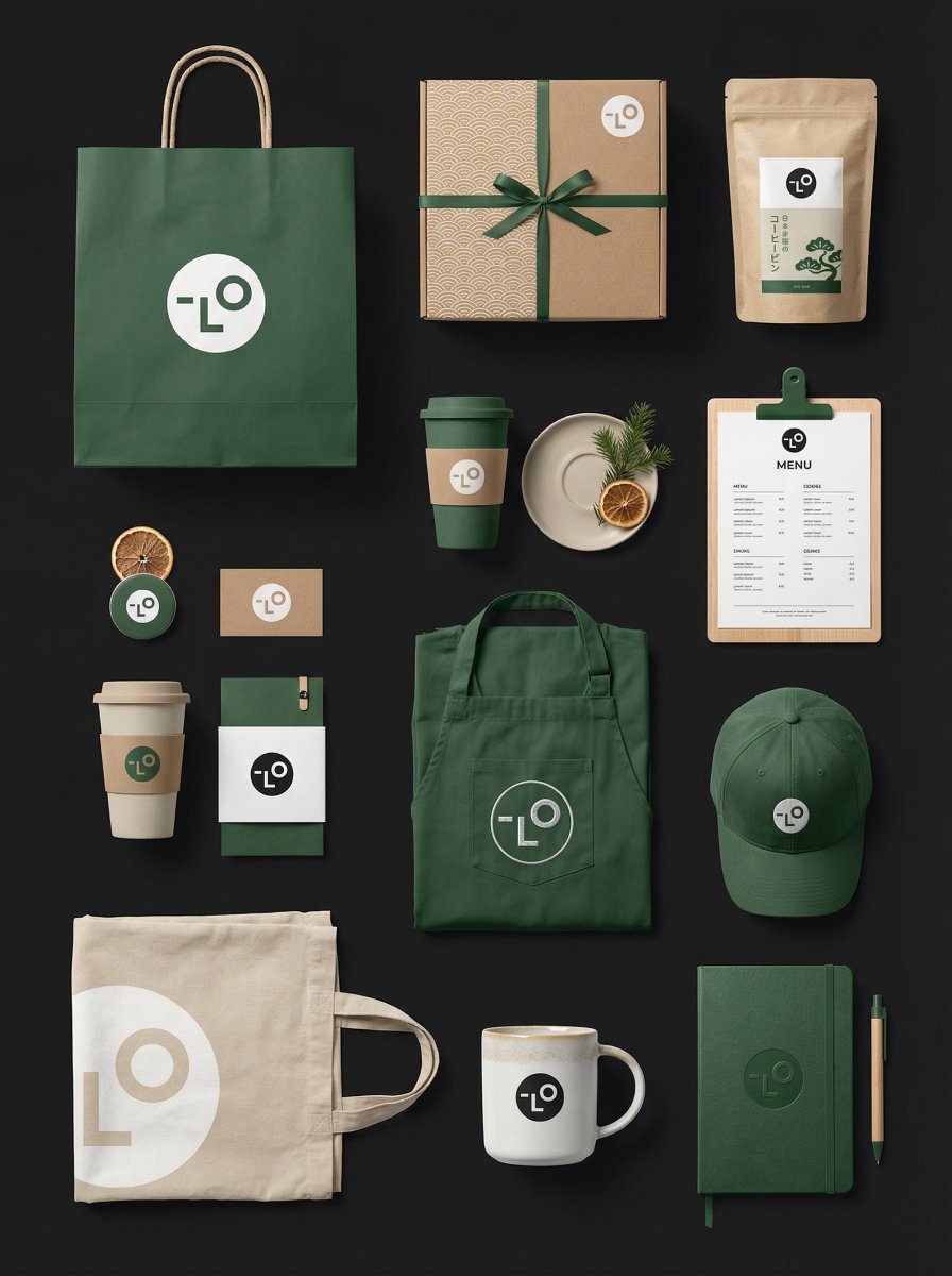 “task_description”: “Generate a flagship-level brand identity mockup supporting full categories” “prompt_structure”: { …