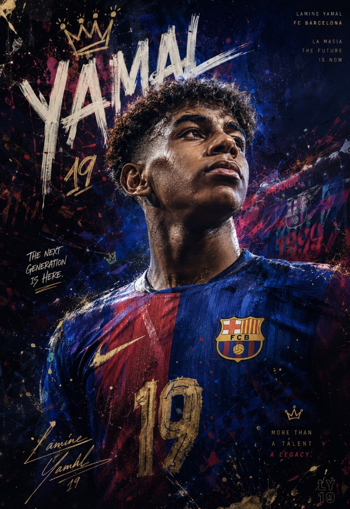 Create a hyper-detailed artistic sports poster in a sketch + watercolor splash style. Subject: [type here] wearing nati…
