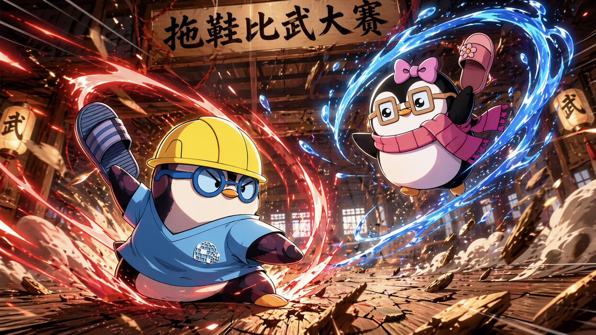 A highly dynamic anime illustration depicting a martial arts duel between a {argument name="first character" default="p…