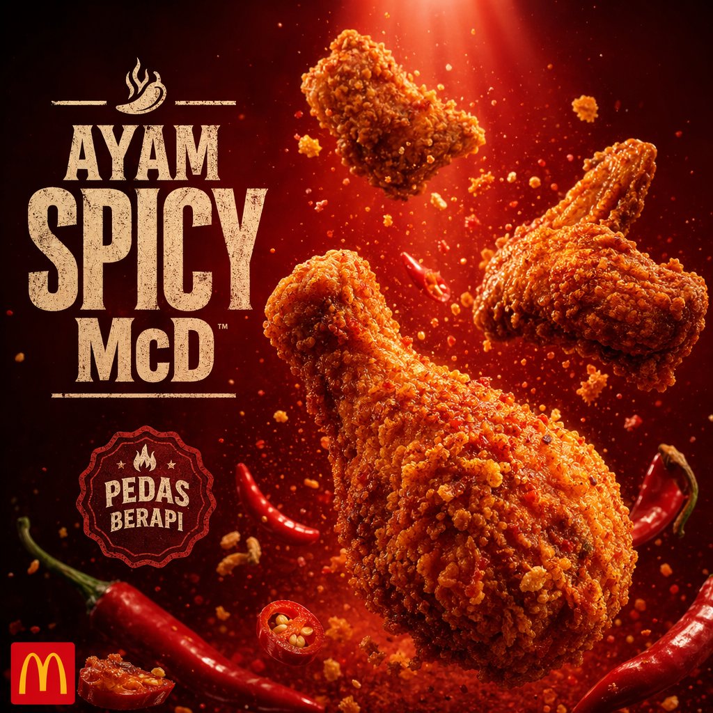 A cinematic food advertisement featuring a {argument name="container" default="red and white striped paper chicken buck…