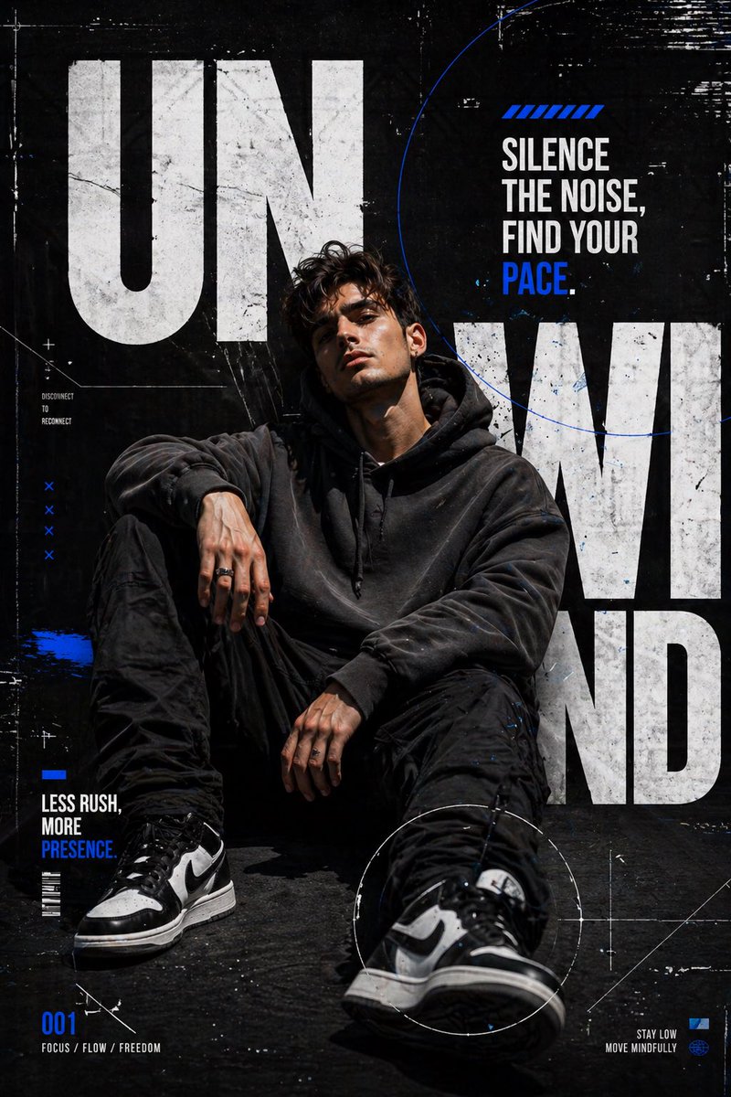 Create a high-contrast urban {argument name="style" default="streetwear poster"} featuring a {argument name="subject" d…