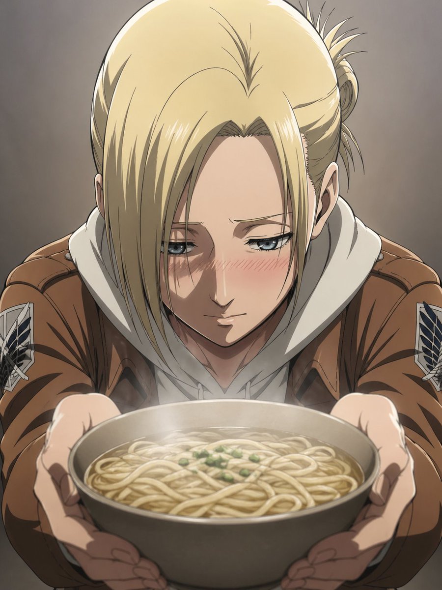 Generate {argument name="character" default="Annie Leonhart from 'Attack on Titan'"}. Use the {argument name="style" de…