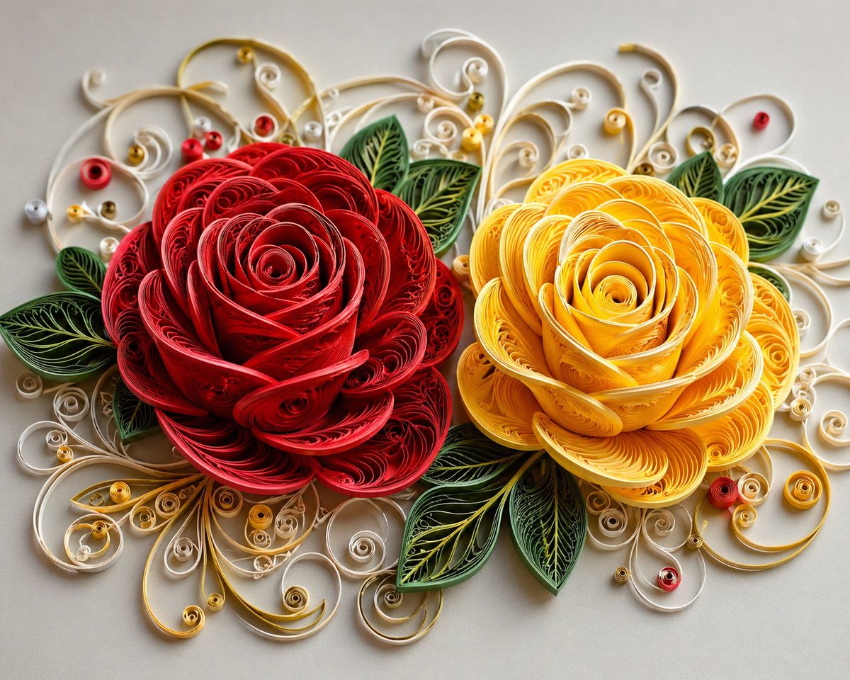 A high-precision photo of an art piece featuring {argument name="color" default="red and yellow"} {argument name="subje…