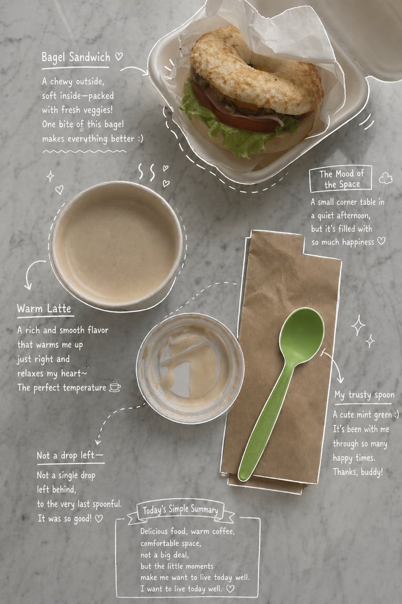 Use the uploaded photo as the main base image. Based on the {argument name="elements" default="coffee, drinks, desserts…