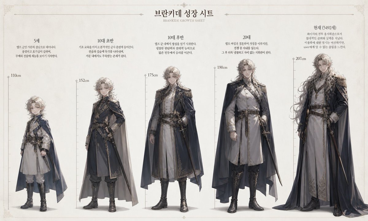 Create a character growth sheet referring to this image. [Current Character Info] - Name: {argument name="name" default…
