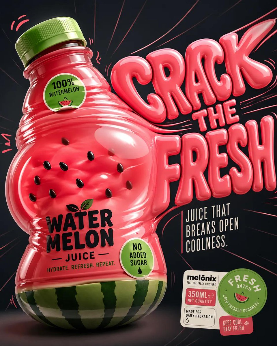 Design a '4:5' product poster for an '{argument name="fruit" default="orange"}' juice 3d bottle using playful inflatabl…