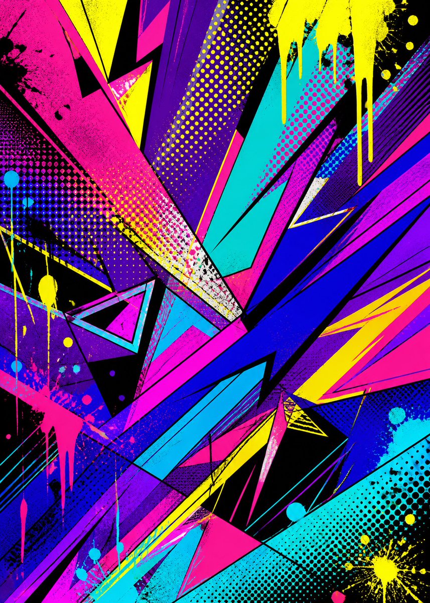 An abstract background based on {argument name="style" default="pop art and street art"} with influences from contempor…
