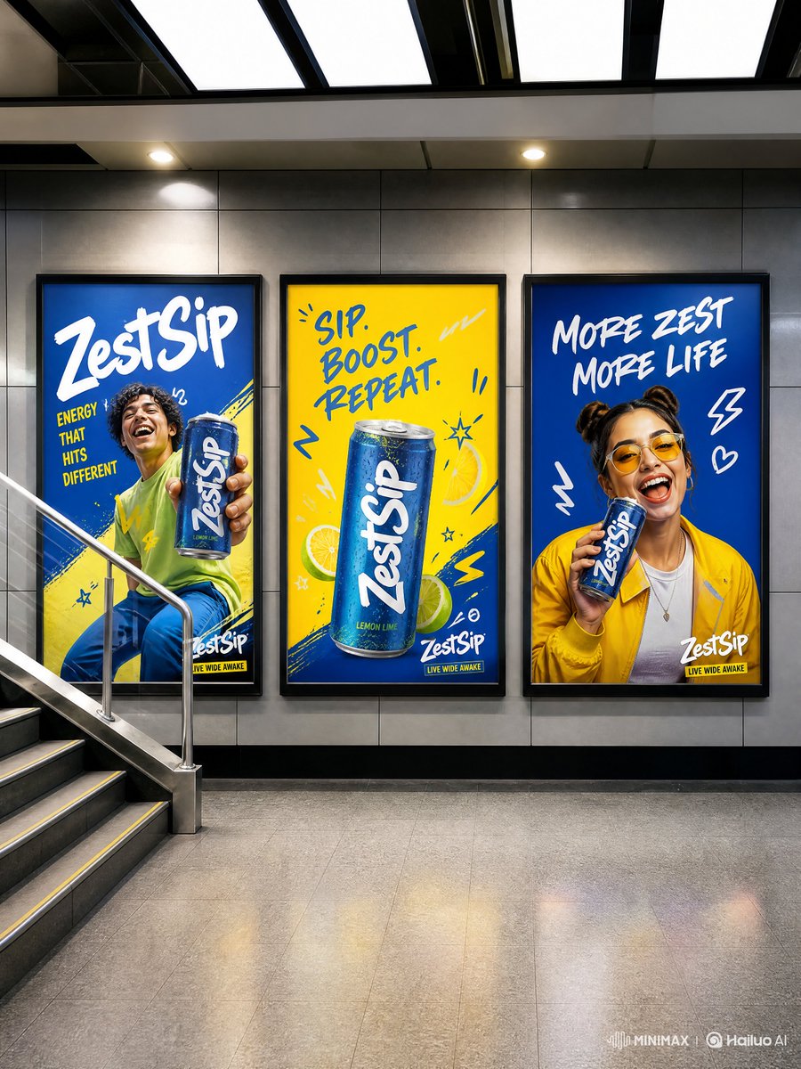 Create a realistic modern transit-station advertising scene for the {argument name="brand" default="Energy Drink brand …