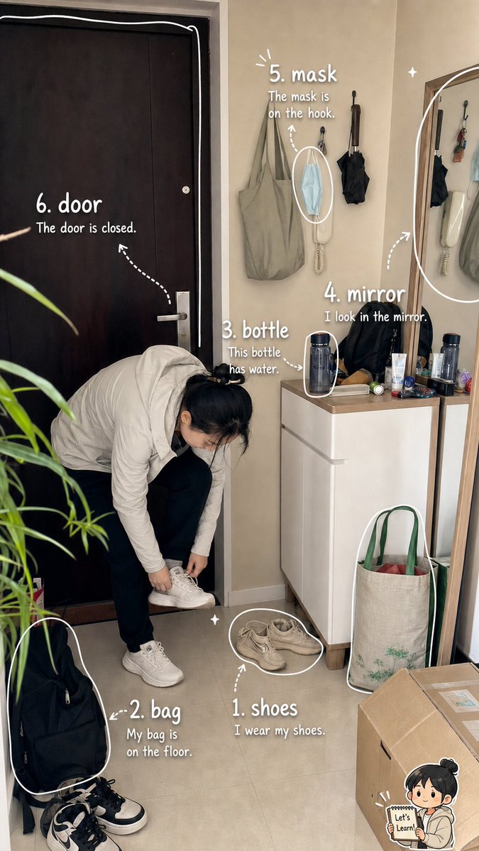 {"type":"annotated photo-to-vocabulary learning journal page","goal":"Create a realistic vertical smartphone photo of a…