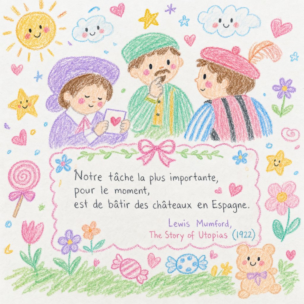 Create a cheerful childlike wax-crayon illustration on white textured paper in a naive hand-drawn style, using pastel s…