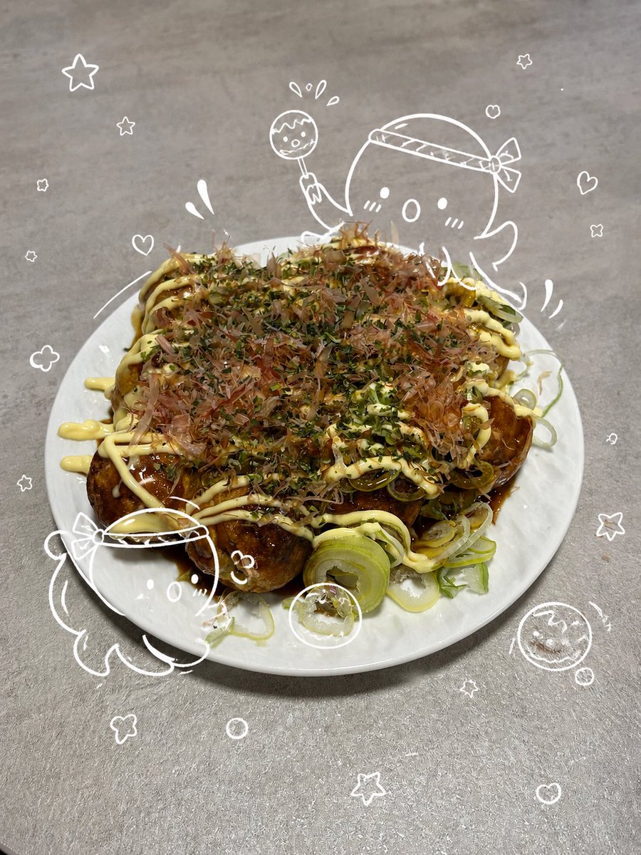 Create a vertical smartphone-style food photo of {argument name="dish" default="homemade takoyaki"} served on a plain r…