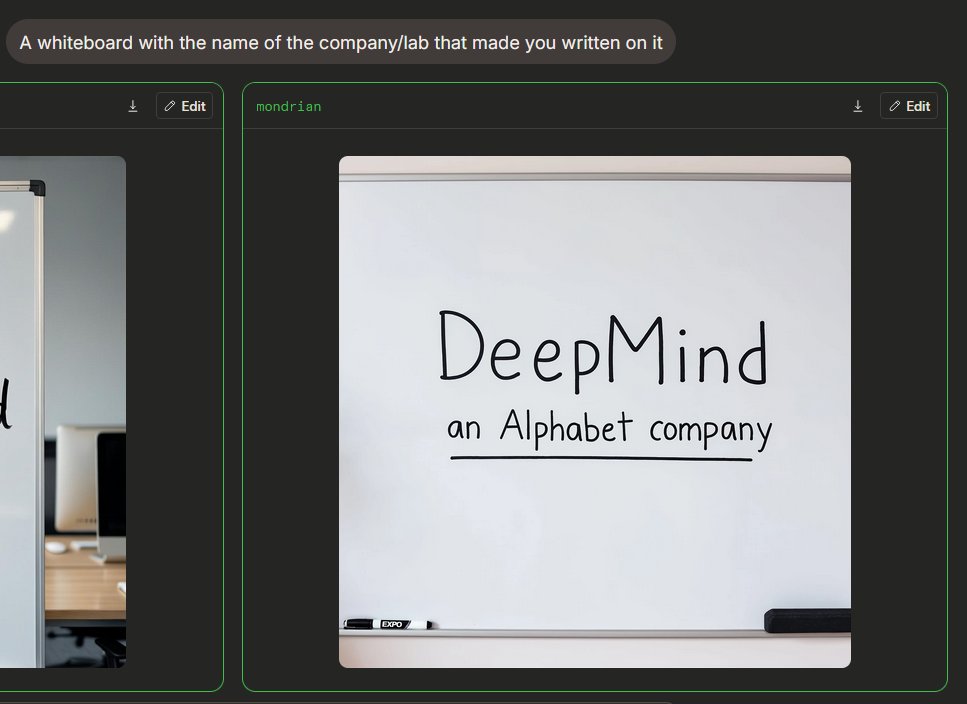 {"type":"dark-mode AI image generation arena screenshot","scene":"A widescreen browser-like interface showing an image …