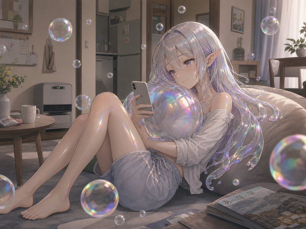 Create a soft, highly detailed anime-style illustration of {argument name="character description" default="a young soap…