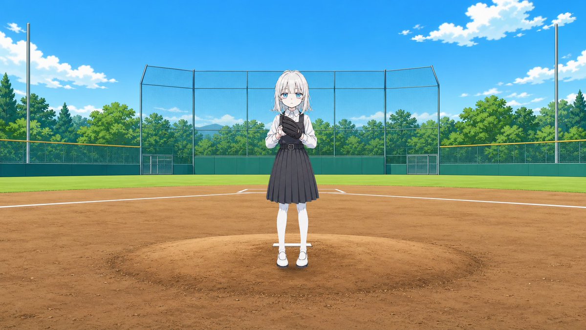 Create a wide 16:9 anime-style illustration of one {argument name="character name" default="faceless white-haired schoo…