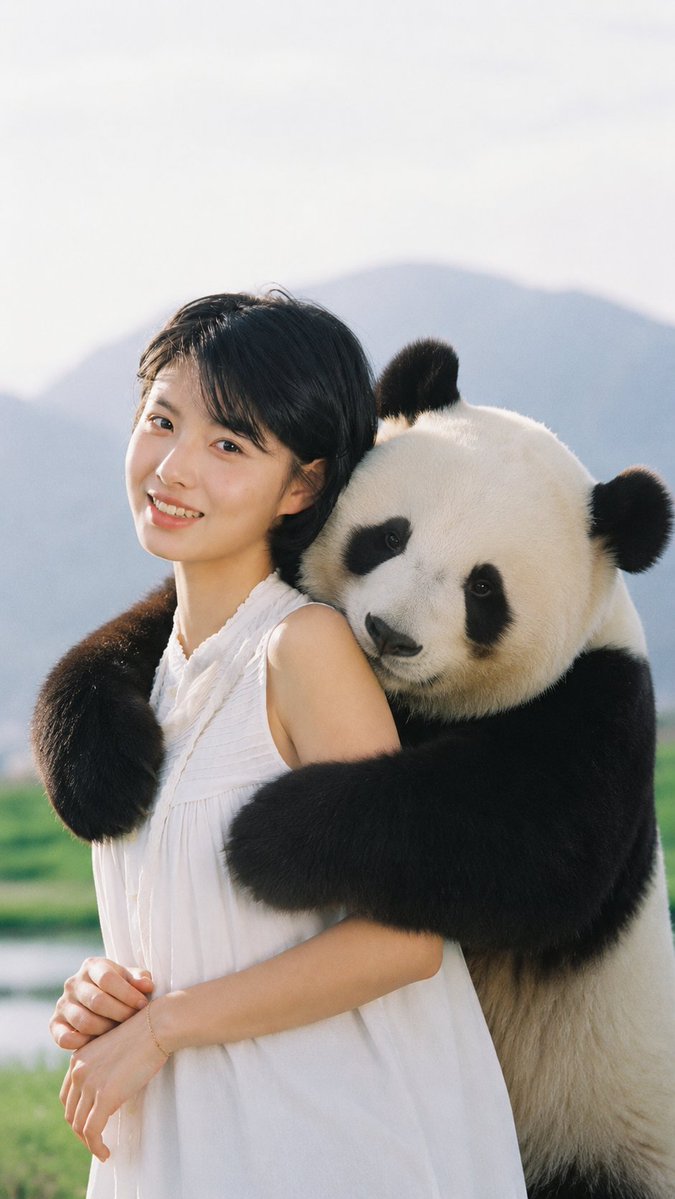 Use the uploaded image as the main reference. Transform the scene into a realistic and heartwarming moment where the pe…