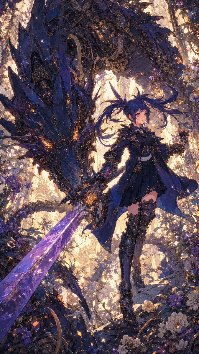 Create a vertical 9:16 epic dark-fantasy anime illustration of {argument name="character name" default="a lone magical …