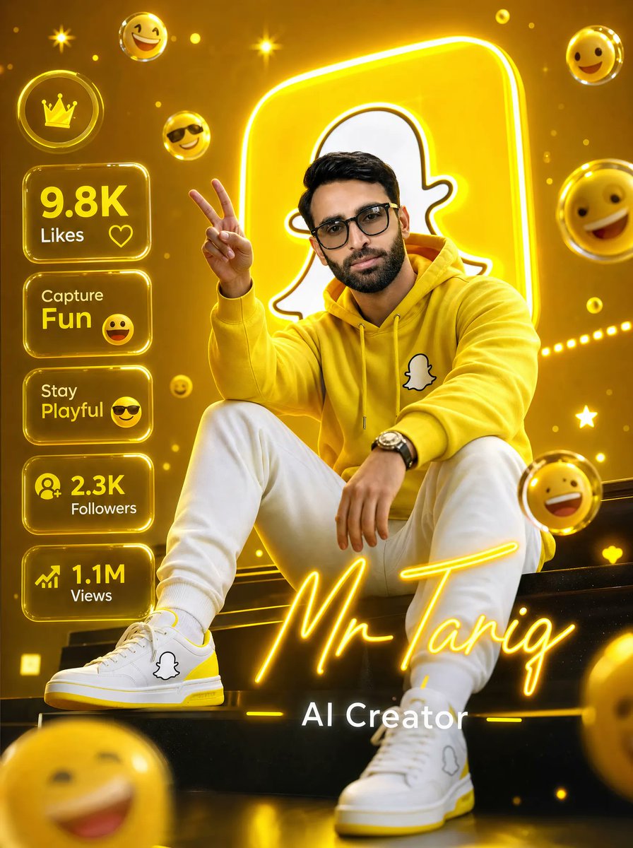 Create an ultra-high-quality cinematic 3D digital social-media poster featuring a stylish young male creator sitting co…
