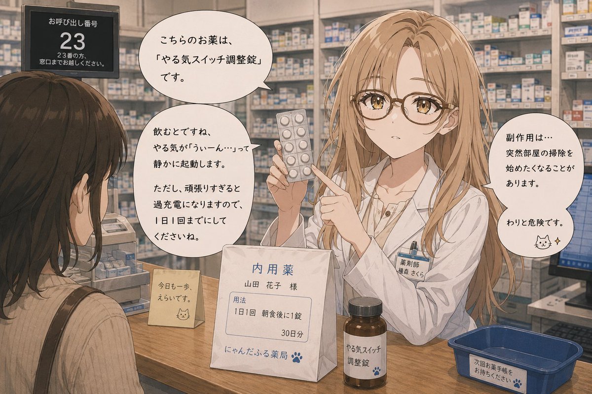 Use uploaded character as exact identity reference. Reimagine them as a {argument name="profession" default="pharmacist…
