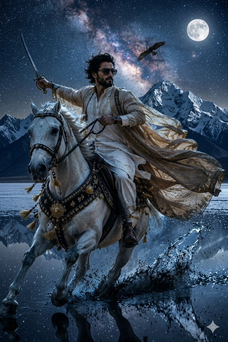 { "title": "Epic Midnight Horse Rider Fantasy Scene", "style": { "genre": "cinematic fantasy realism", "quality": "ultr…