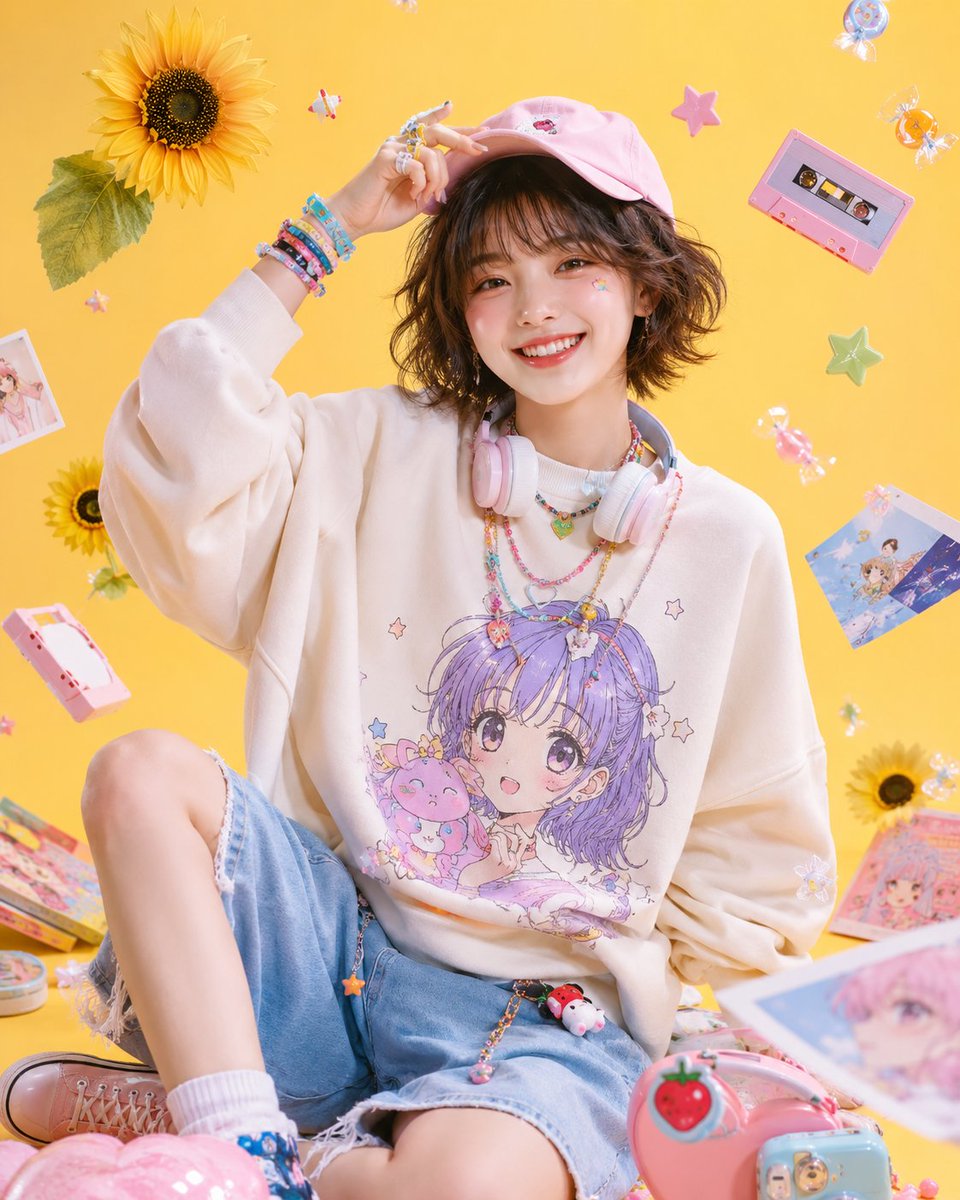 Subject: {argument name="subject" default="Sparkling Harajuku Pop Girl"} / Harajuku kawaii fashion editorial Person/Exp…