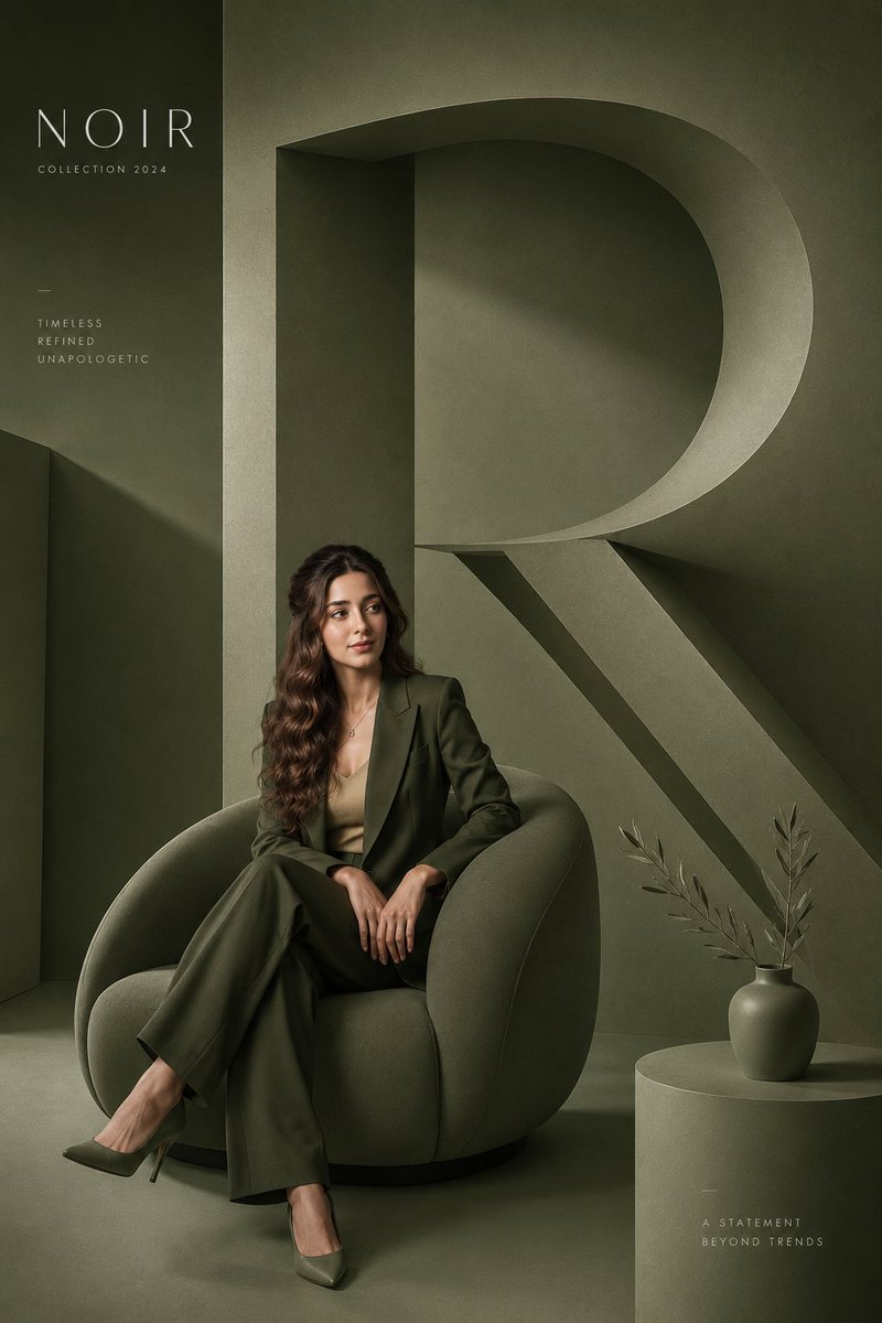 Create a premium modern editorial branding poster for {argument name="brand name" default="FASHION BRAND NAME"}. TOPIC:…