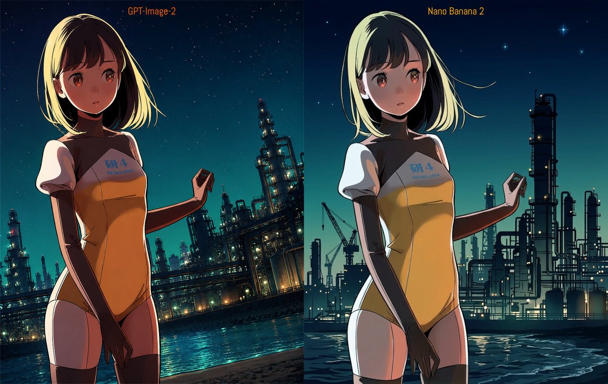 Change the background. {argument name="location" default="Industrial area along the coast at night"}. The sky is a grad…