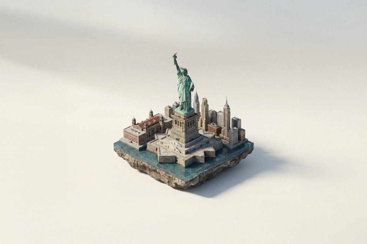 Isometric miniature diorama of {argument name="landmark name" default="The Eiffel Tower"}, capturing its real-world str…
