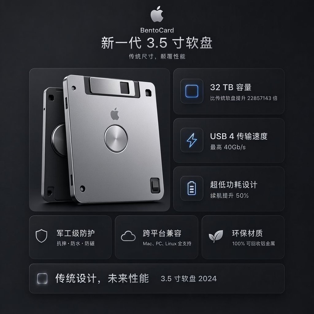 Goal: Create a dark, premium Apple-style product advertising poster for a fictional tech product named {argument name="…