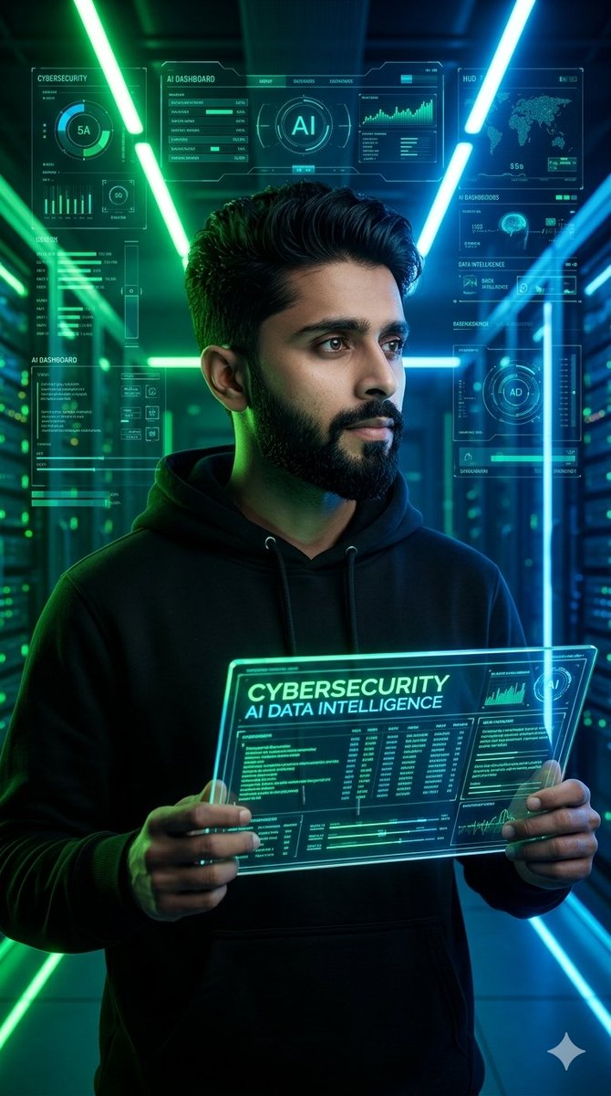 Ultra-realistic cinematic portrait of a {argument name="subject" default="confident young AI entrepreneur"} standing in…