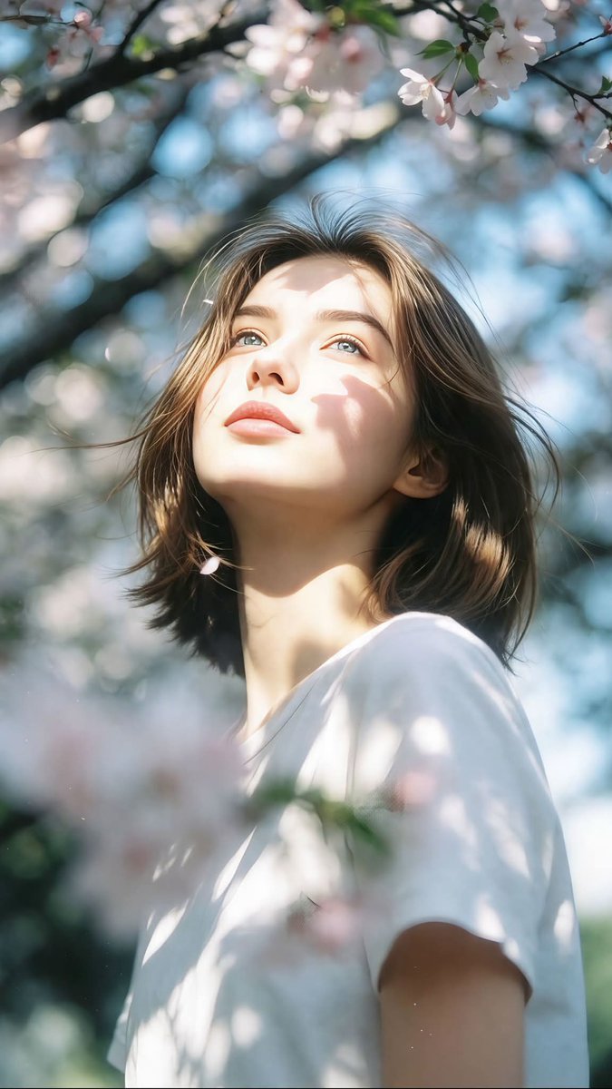 Ultra-realistic cinematic portrait photography. Vertical 9:16 composition. Low-angle shot looking upward toward the fac…