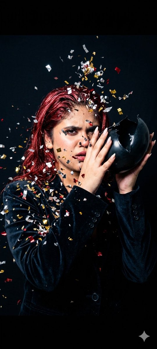 Create a cinematic high fashion editorial portrait inspired by luxury fashion magazines and modern runway campaigns. Th…