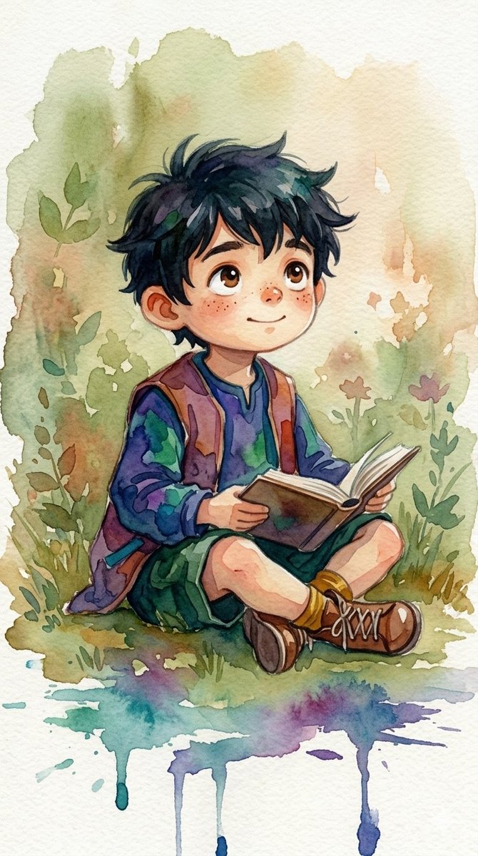 A whimsical collection of {argument name="art style" default="watercolor illustrations"} featuring young, freckled chil…