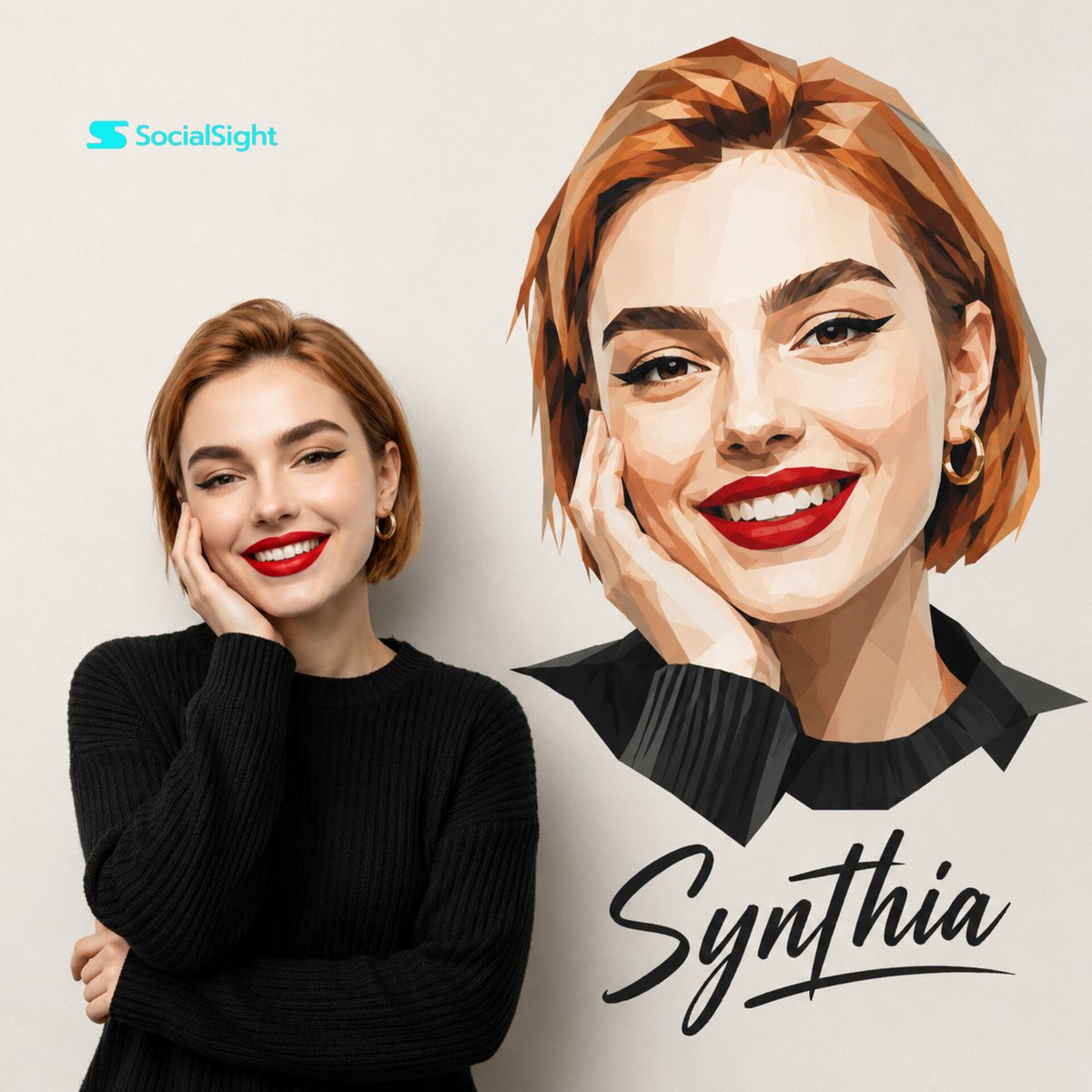 Ultra-realistic modern studio portrait using the uploaded image as the main subject, {argument name="background" defaul…