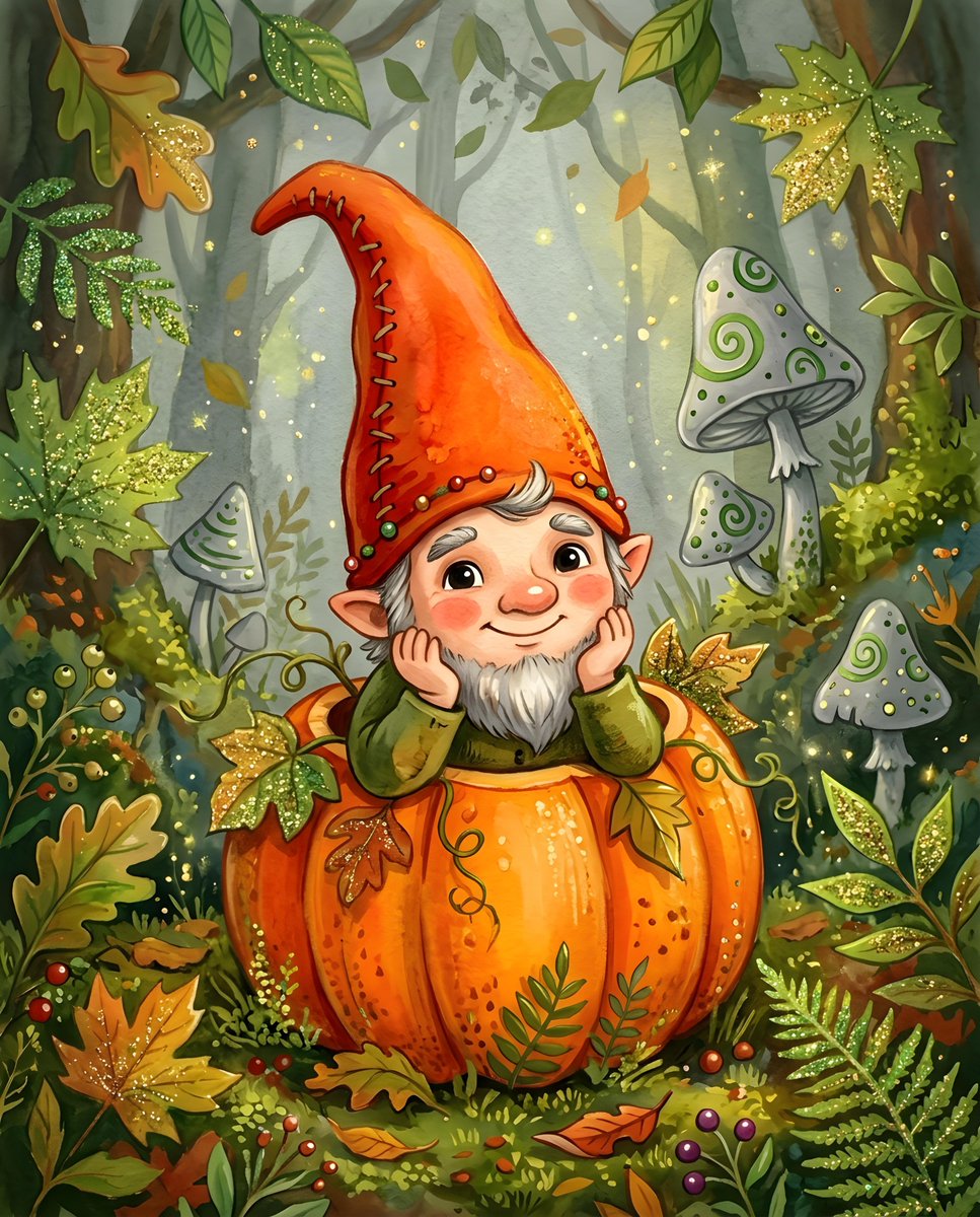 A whimsical illustration features a {argument name="character" default="gnome with a large, orange, pointed hat"} adorn…