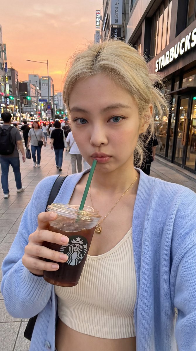 { "prompt": { "style": "ultra realistic amateur smartphone selfie, subtle Korean beauty aesthetic, natural candid photo…