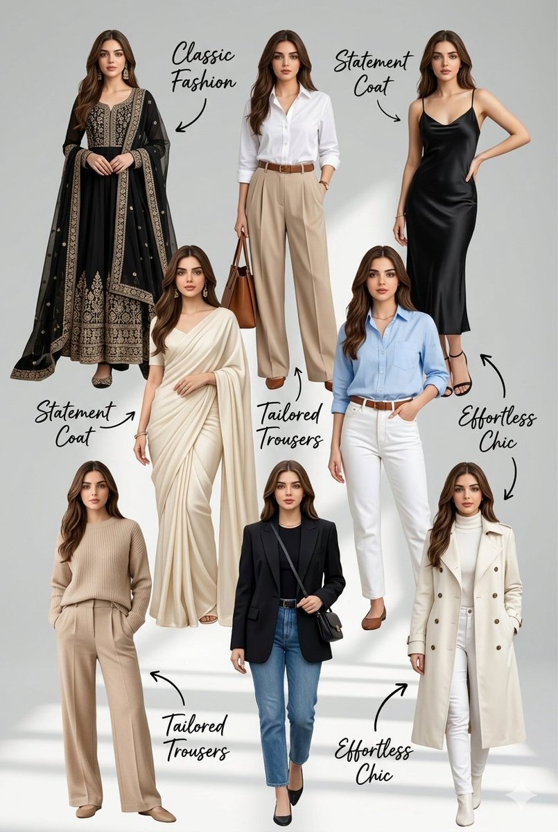 Create a {argument name="style" default="Classic Fashion Style"} editorial collage of me in 8 distinct full-body, arran…
