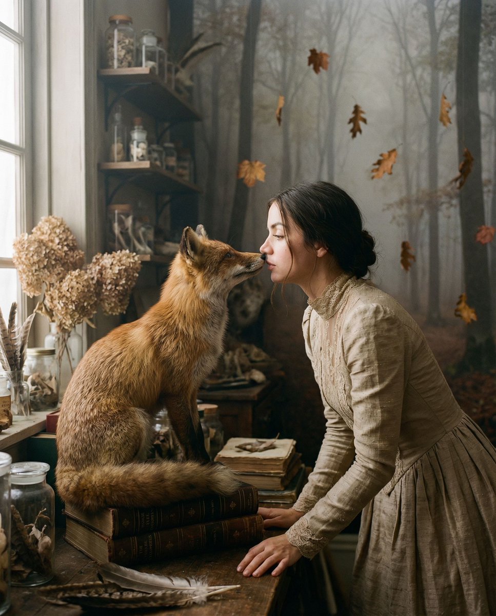 { "vibe_title_en": "Melancholic Nature Archive", "master_prompt": "A cinematic medium shot of {argument name="protagoni…