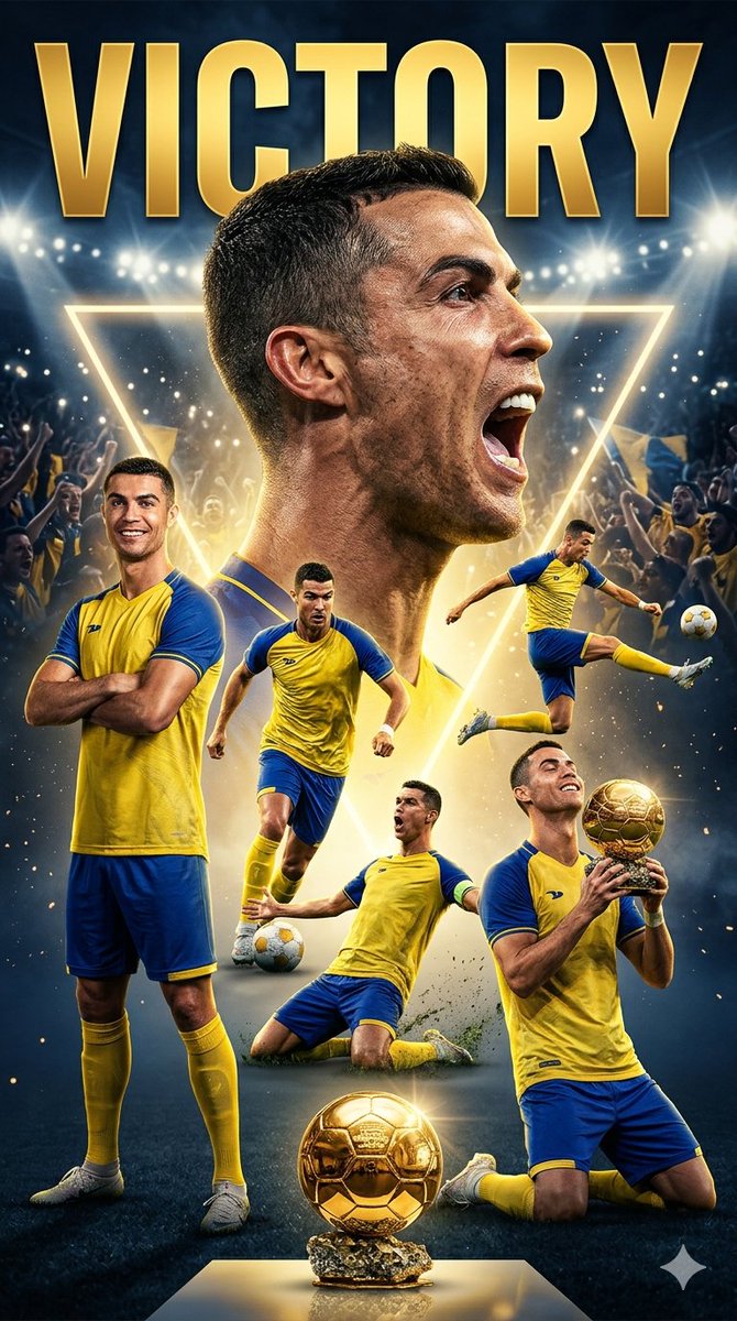 A high-energy, cinematic sports celebration poster featuring multiple depictions of {argument name="athlete" default="C…