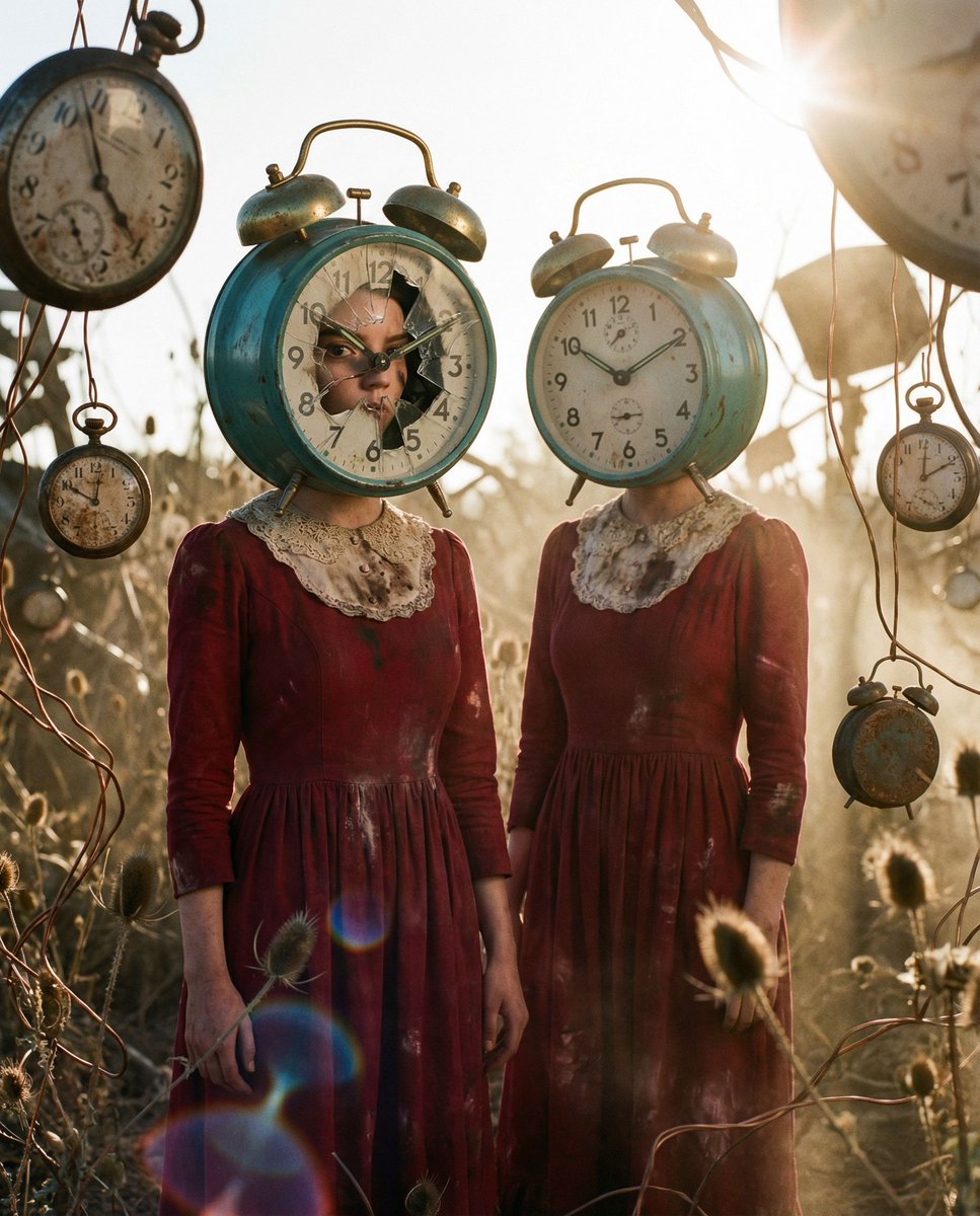 {"vibe_title_en": "Fractured Chronology", "master_prompt": "A hyper-realistic, medium format editorial photograph of Th…