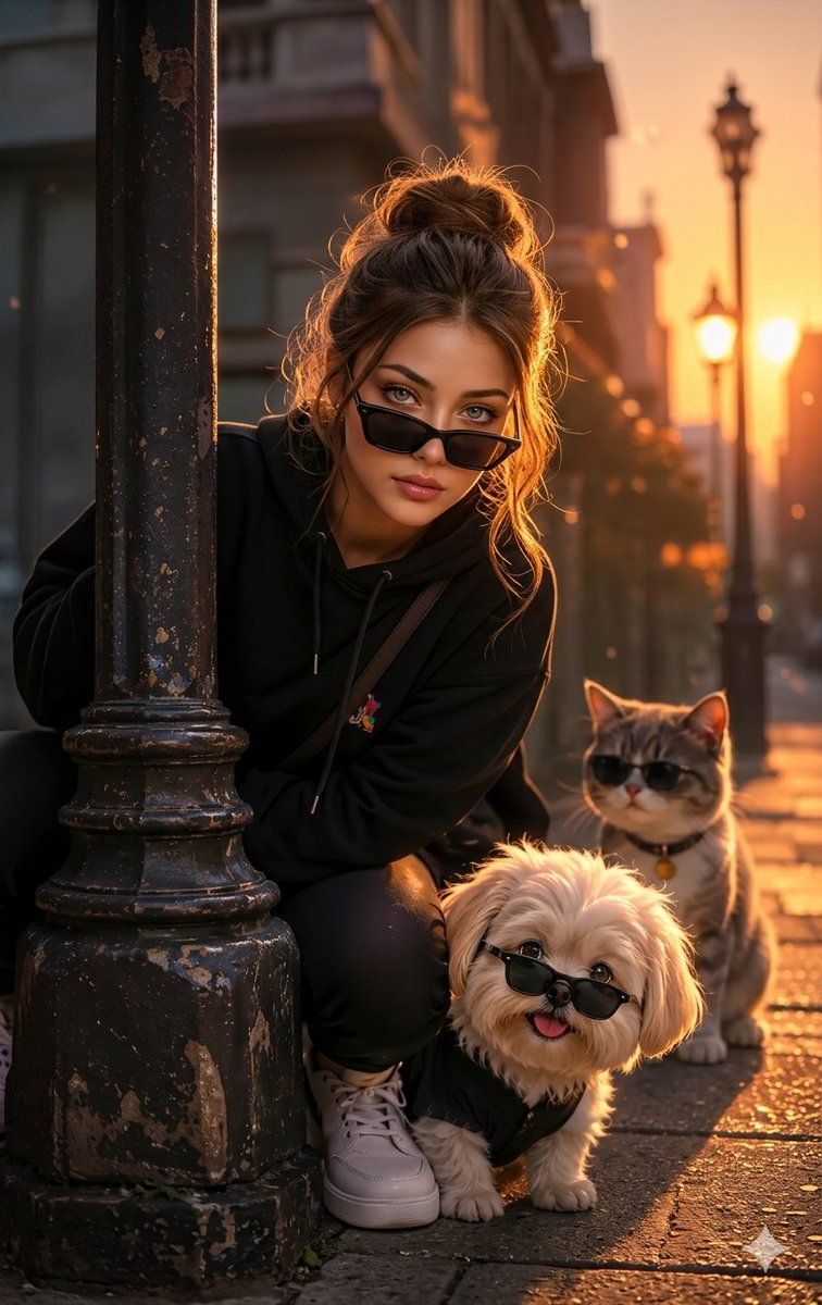 A high-fashion cinematic photo of a {argument name="subject" default="stylish young South Asian woman"} crouching next …