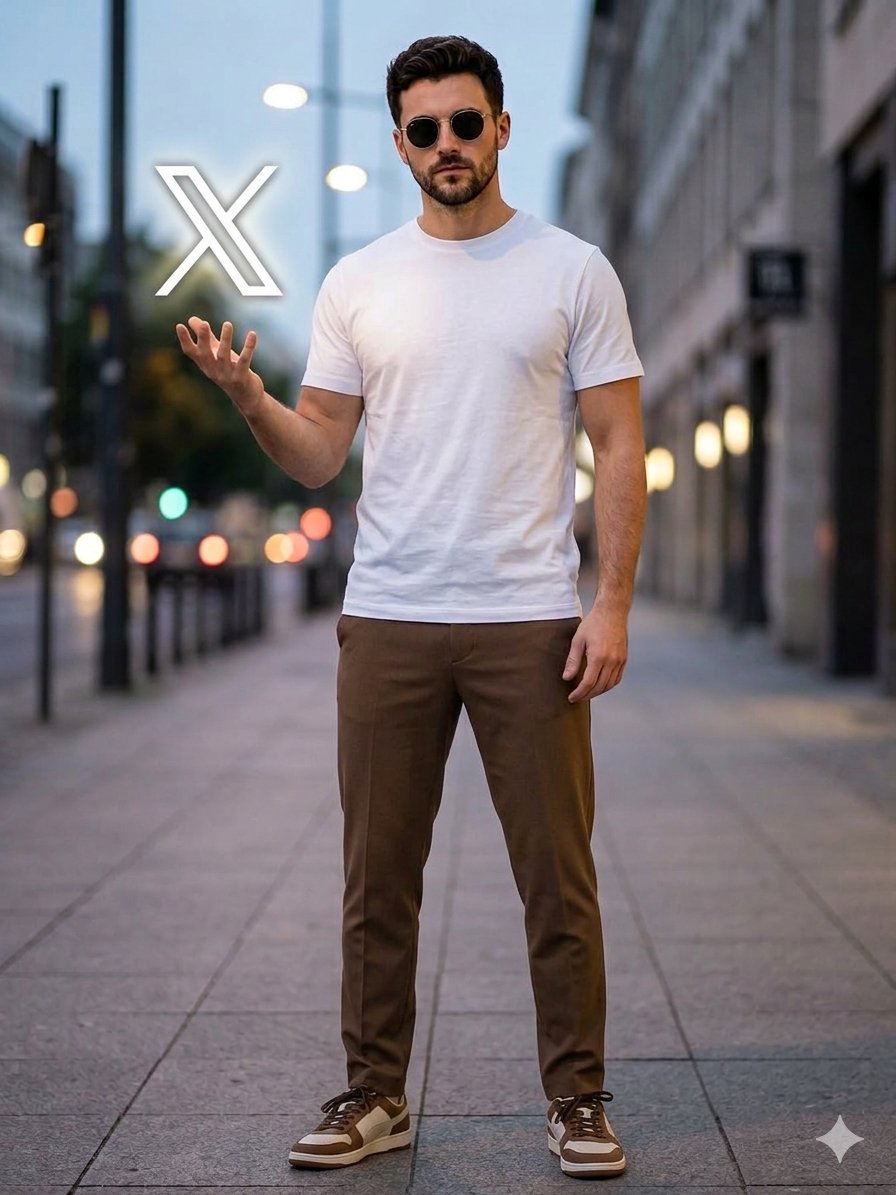 Full-body shot of a {argument name="subject" default="handsome man with short, styled dark hair, a light beard, and rou…