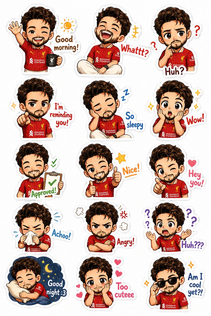 Create a premium chibi sticker pack based on the uploaded photo of the {argument name="subject" default="man"}. Preserv…
