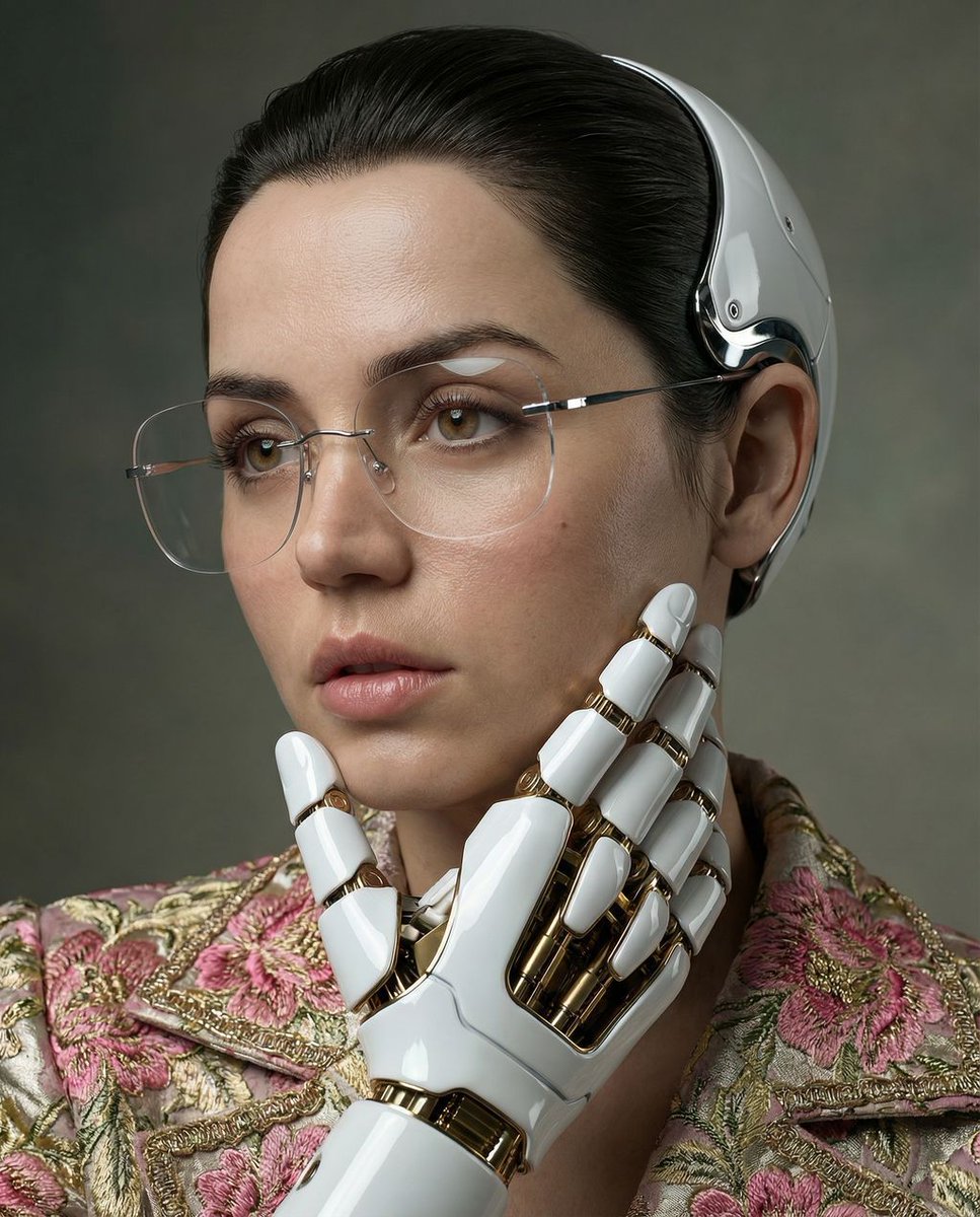 {"vibe_title_en": "Cyber Renaissance", "master_prompt": "A hyper-realistic, cinematic close-up portrait of The Protagon…
