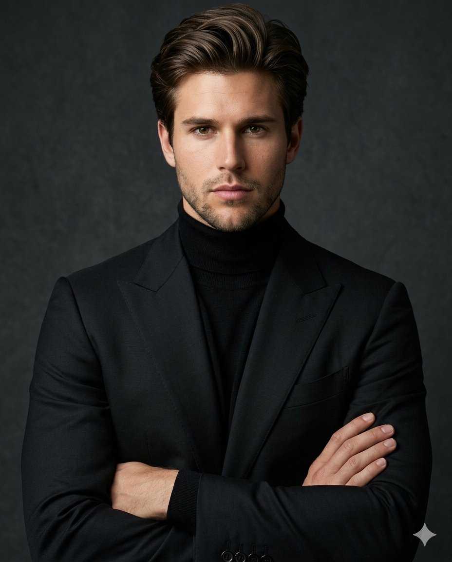 Create a luxury editorial portrait using the PROVIDED FACE as the exact identity reference. Preserve the person's facia…